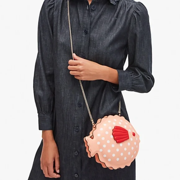 NWT Kate Spade puffy puffer fish crossbody Bag Clutch Handbag